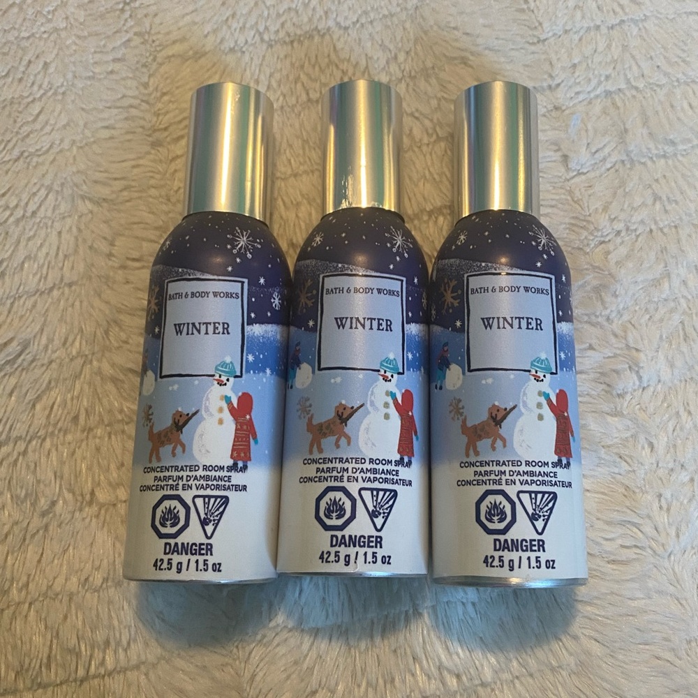 NEW Lot of 3 Bath and Body Works Winter Room Sprays